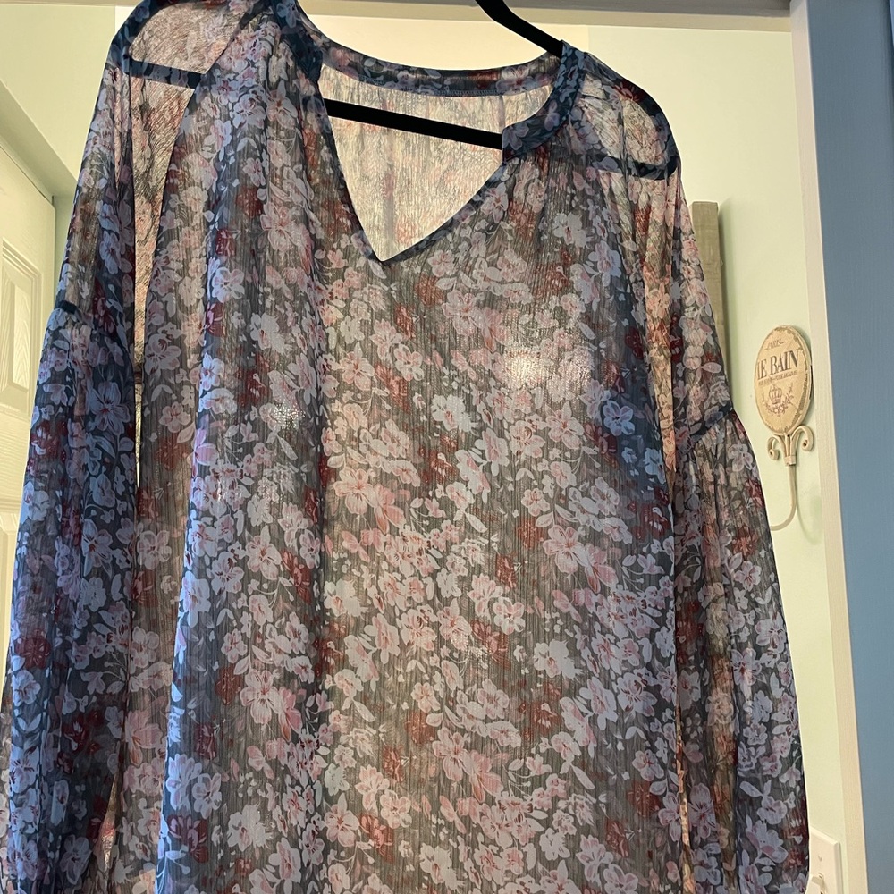 Floral Sheer Women's Top